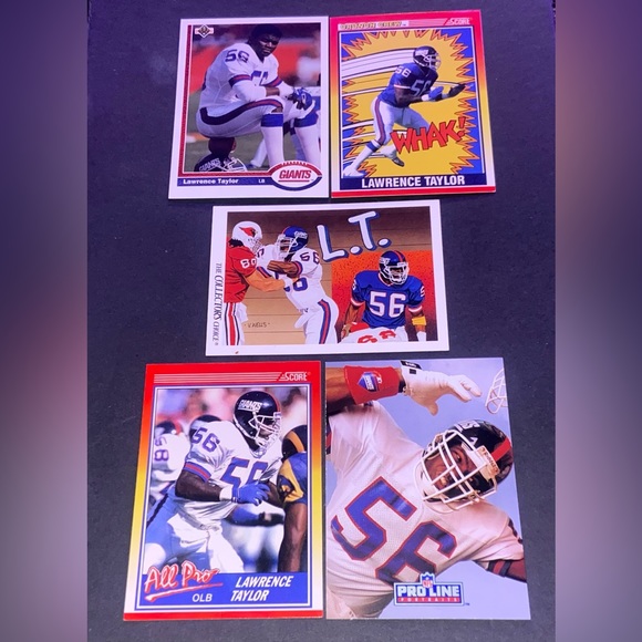 Lawrence Taylor ‘L.T.’ Cards (5) 1990-1991 - Picture 1 of 12